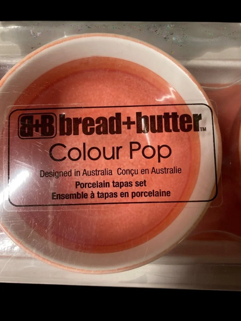 Bread + Butter “Colour Pop” Orange Porcelain Tapas Bowl Set New in Box